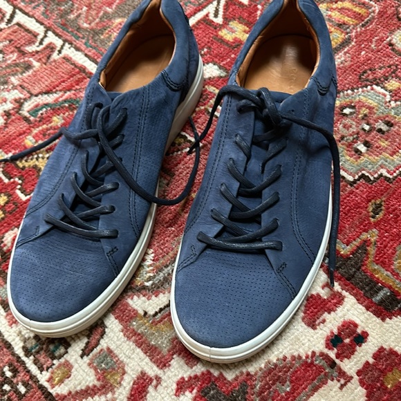Ecco blue suede dress sneakers - Picture 2 of 7